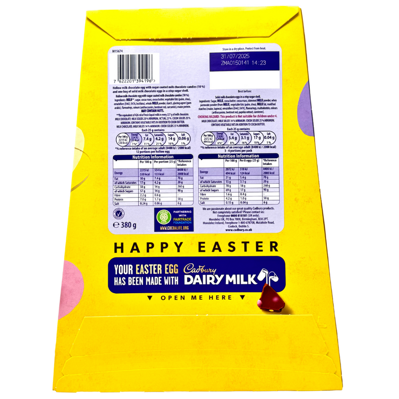 Cadbury Mini Eggs Inclusions Ultimate Egg (UK) - 380g