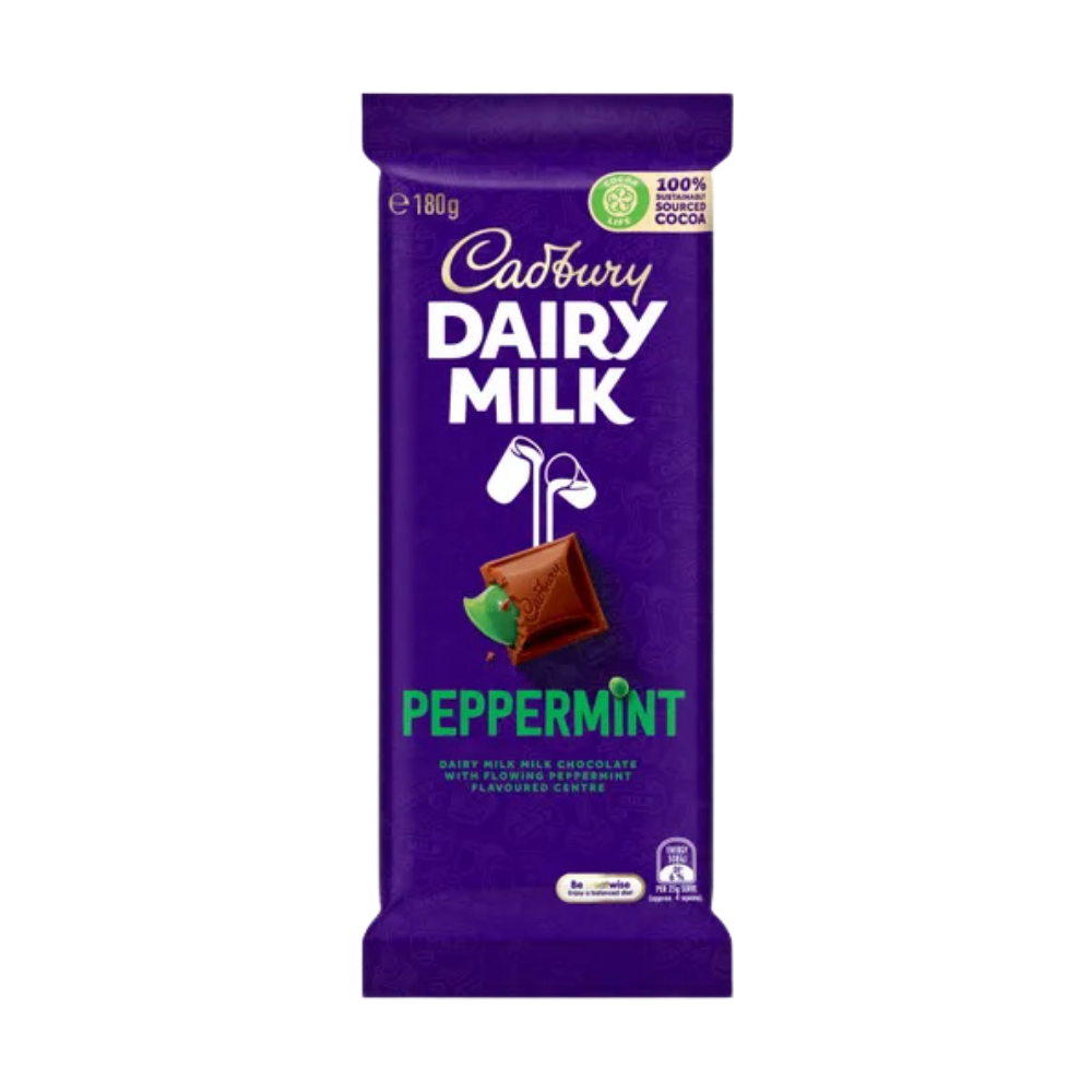 Cadbury Dairy Milk Peppermint (Australia) - 180g