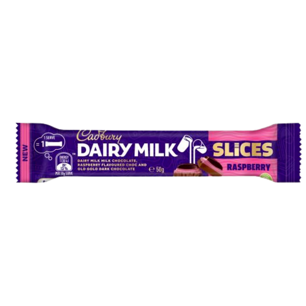 Cadbury Dairy Milk Slices Raspberry (Australia)- 50g | Candy