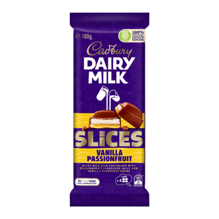 Cadbury Dairy Milk Slices Vanilla Passionfruit (Australia) - 180g