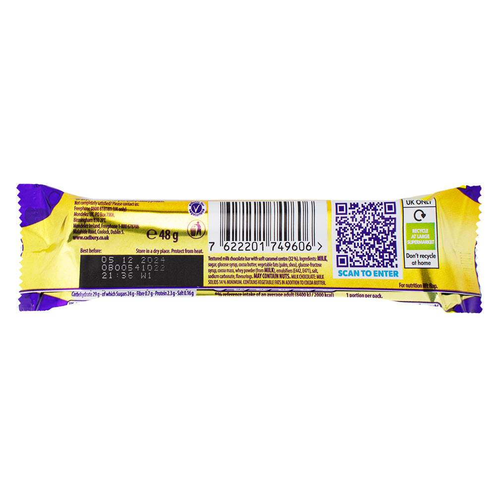 Cadbury Wispa UK - 48g  Nutrition Facts Ingredients 