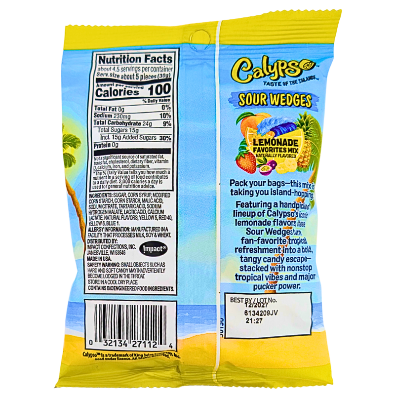Calypso Sour Wedges Lemonade - 4.5oz