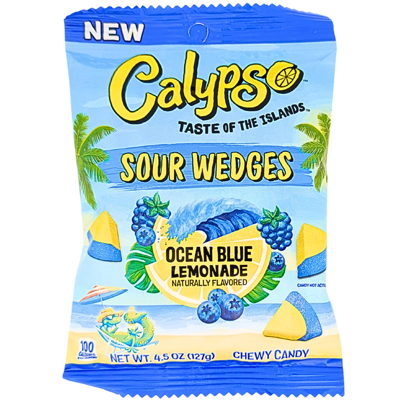 Calypso Sour Wedges Ocean Blue Lemonade - 4.5oz