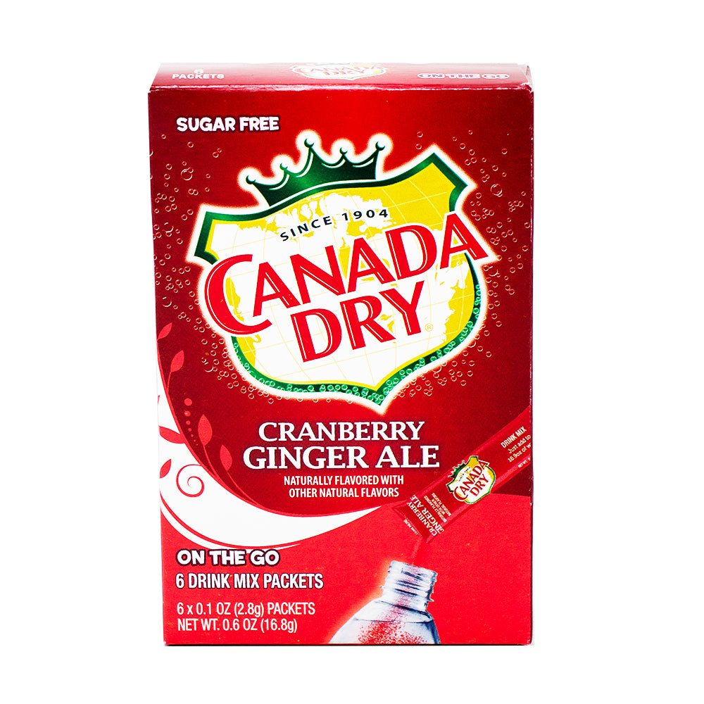 Singles to Go Canada Dry Cranberry Ginger Ale - 6pk - Singles to Go - Powder Drink - Powdered Drink - Drink Mix - Canada Dry - Ginger Ale - Canada Dry Ginger Ale - Cranberry Drink