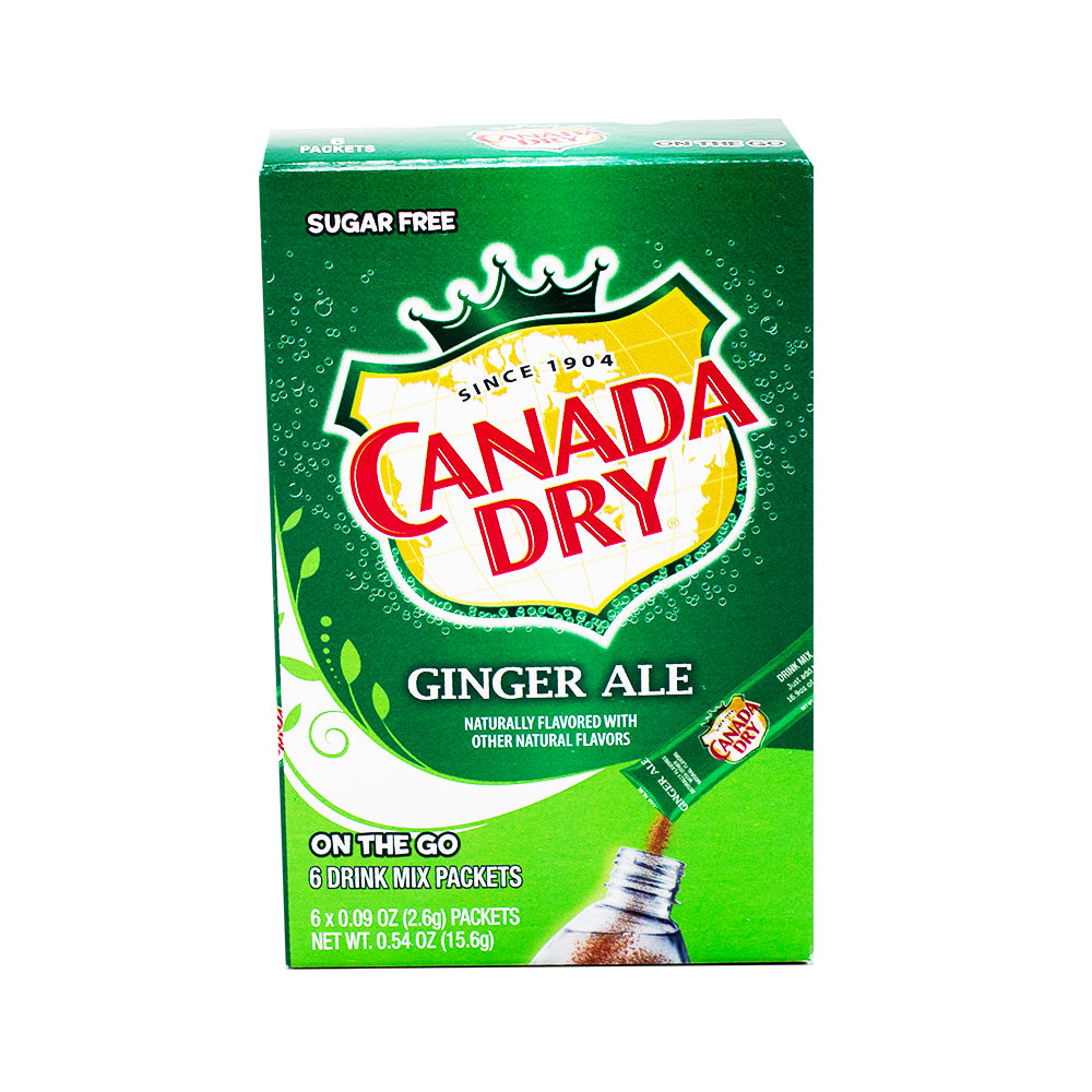 Singles to Go Canada Dry Ginger Ale - 6pk - Singles to Go - Powder Drink - Powdered Drink - Drink Mix - Canada Dry - Ginger Ale - Canada Dry Ginger Ale