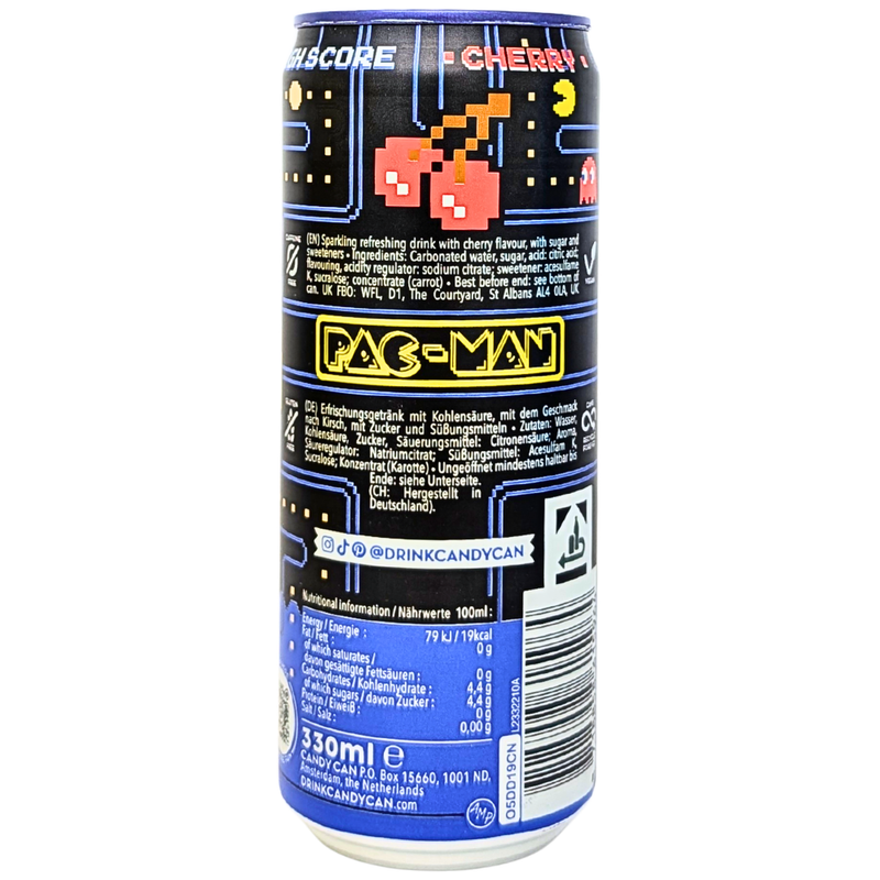 Candy Can Pac-Man Cherry Candy - 330mL