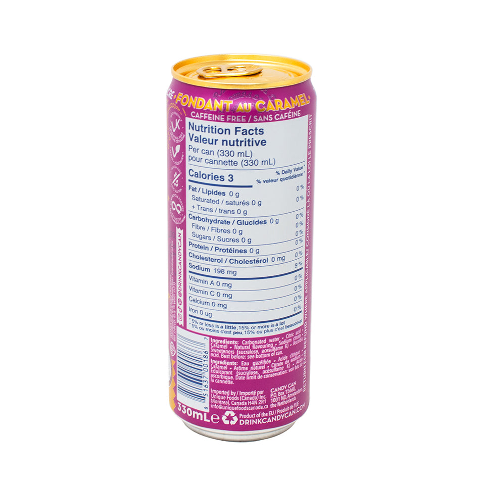 Wonka Candy Can Caramel Fudge Drink. (UK) - 330mL  Nutrition Facts Ingredients