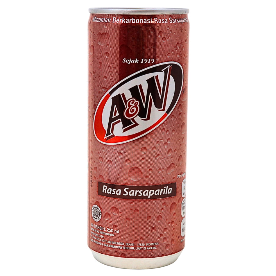 A&W Rasa Sarsparila - 250mL -Indonesian Candy - A&W Restaurant - Root Beer 