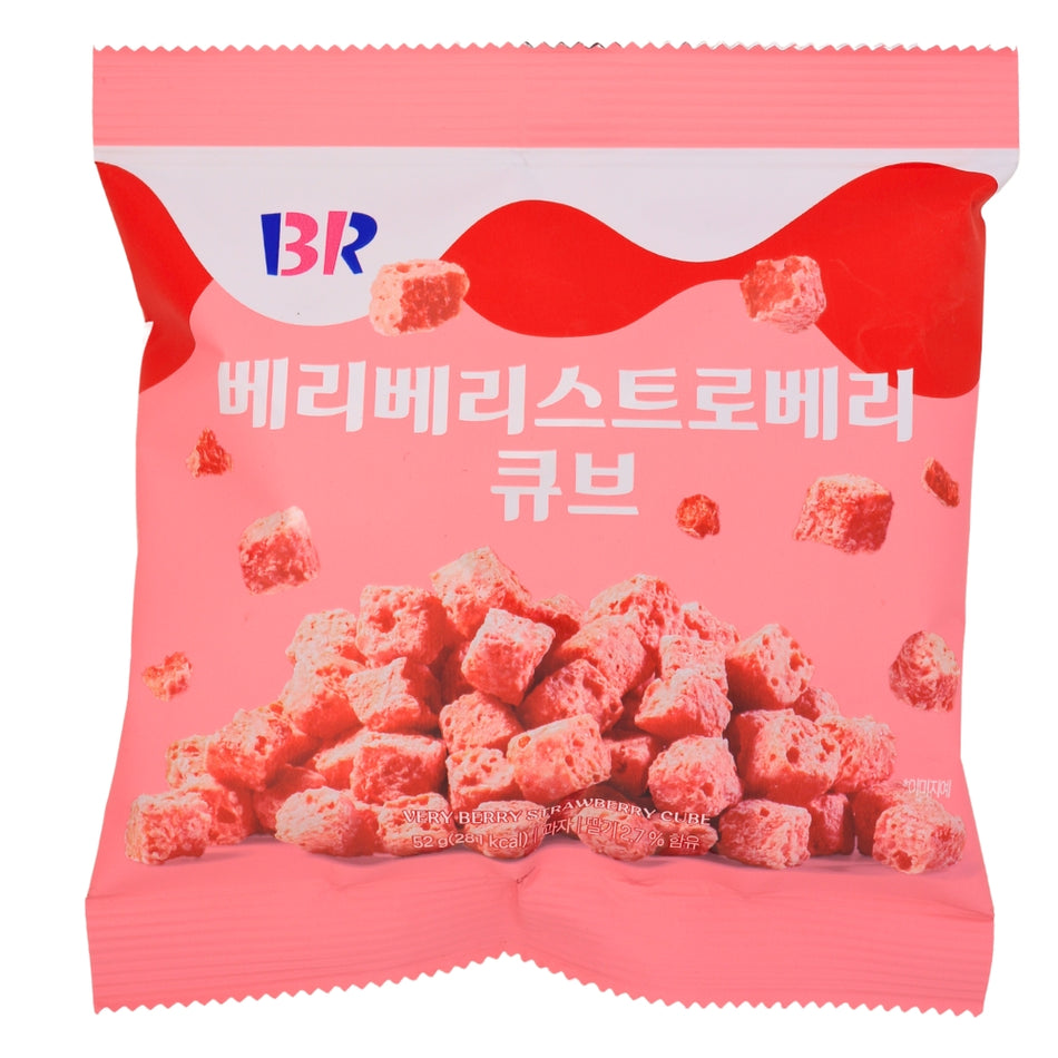 Baskin Robbin Strawberry Cubes - 55g (Korea)-Baskin Robbins -Mousse-Strawberry Mousse