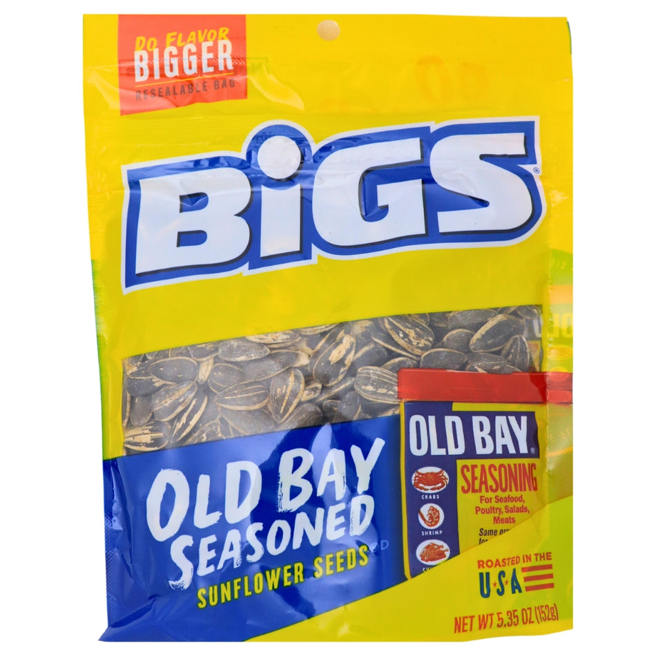 Bigs Old Bay Sunflower Seeds, BIGS Old Bay Sunflower Seeds, Dive into a sea of flavor, Coastal getaway for taste buds, Zesty embrace of Old Bay seasoning, Mini voyage of flavor, Essence of the sea and satisfying crunch, Mouthwatering escape, Maritime magic, Ocean-inspired delight, Snack break and sunflower seed crunch, bigs, bigs sunflower seeds, Bigs old bay sunflower seeds