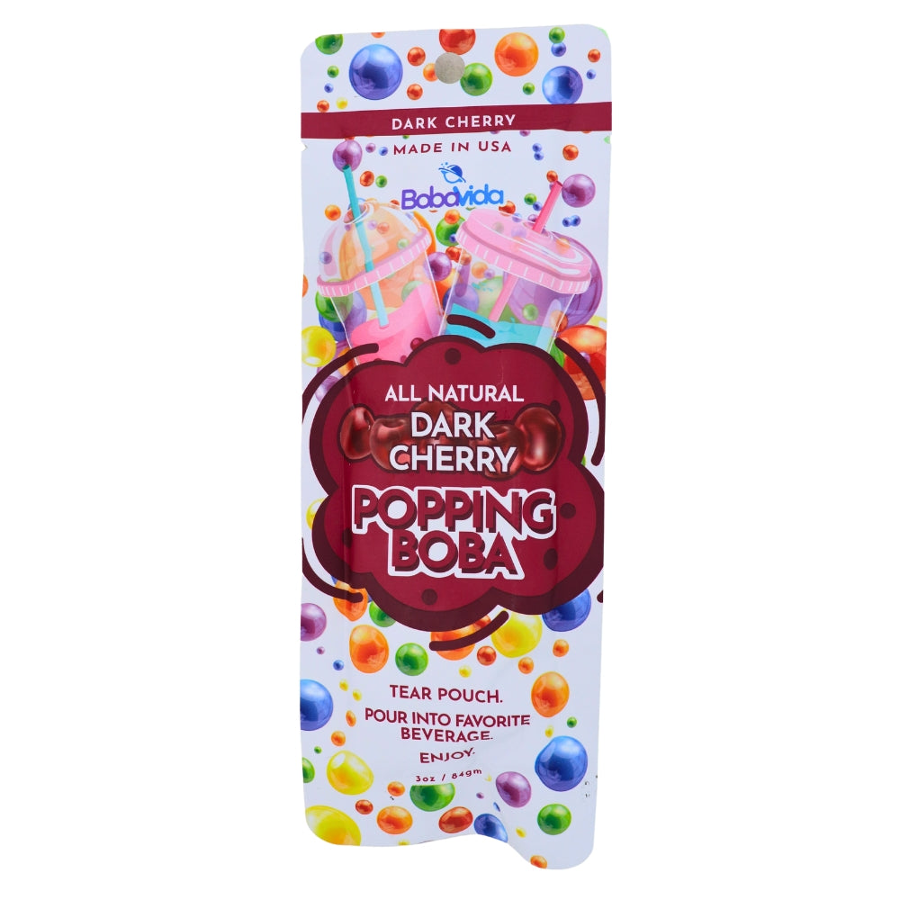 Boba Vida Dark Cherry - 3oz-Popping Boba-Candied Cherries-Dark Cherry