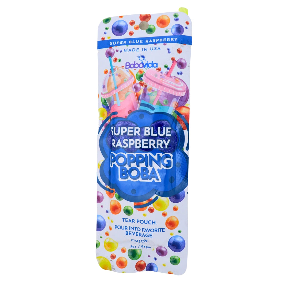 Boba Vida Super Blue Raspberry - 3oz-Popping Boba-Blue Raspberry-Fruity Candy