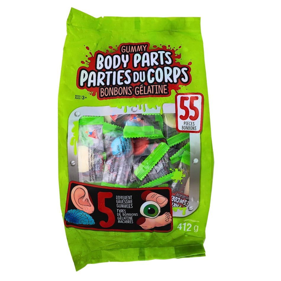 Gummy Body Parts 55ct - 412g-Gummy Candy-Halloween Candy-Gummies 