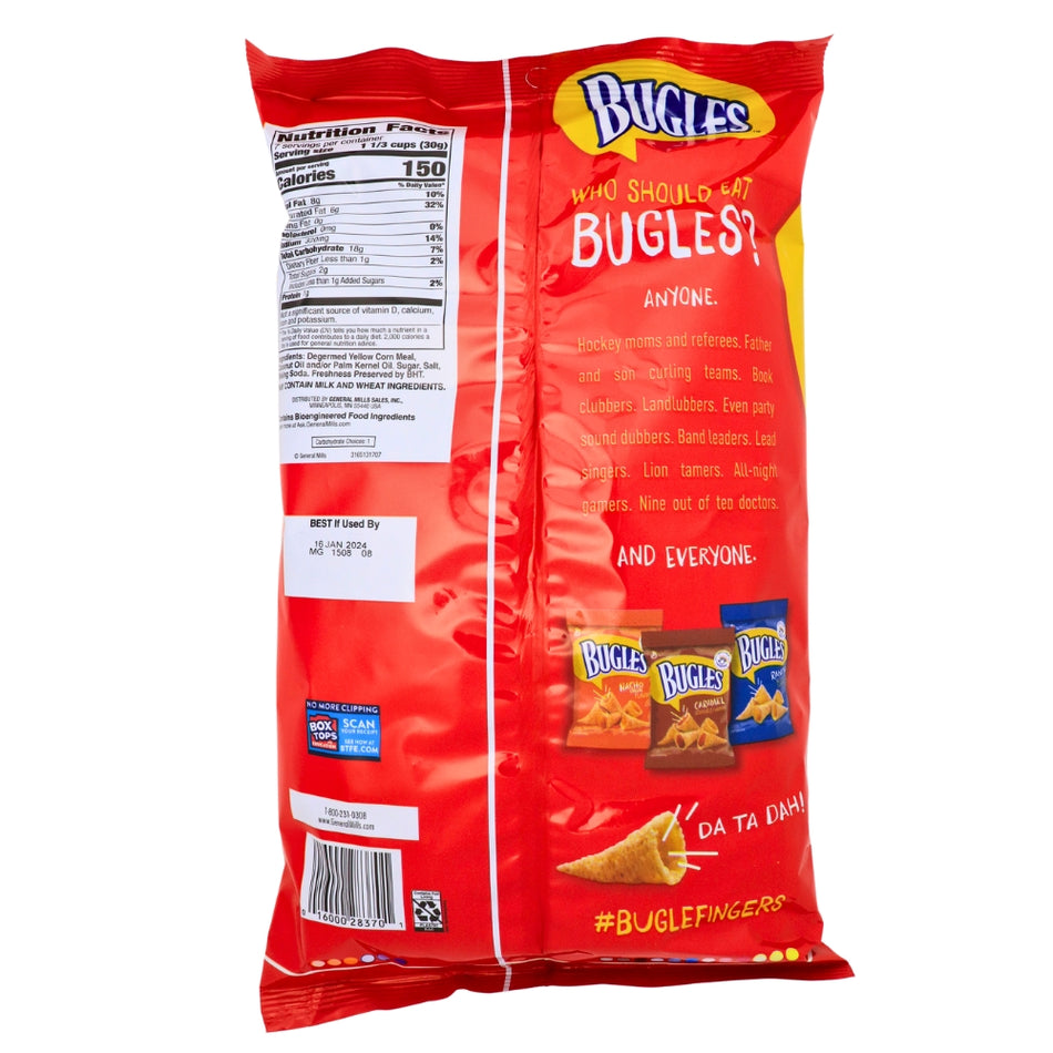 Bugles Original - 212g Nutrition Facts Ingredients-Bugles-corn chips-Bugles chips