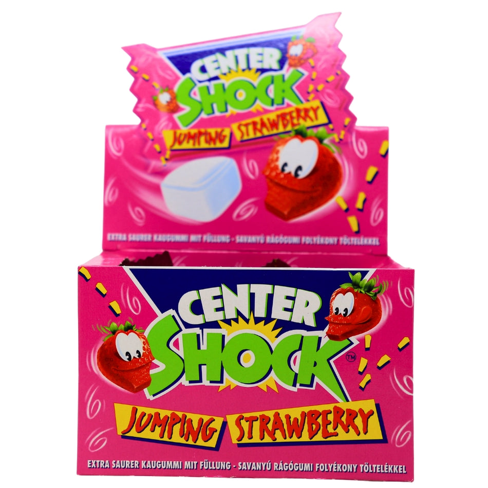 Center Shock Jumping Strawberry-Sour Candy-Most sour candy-Strawberry candy