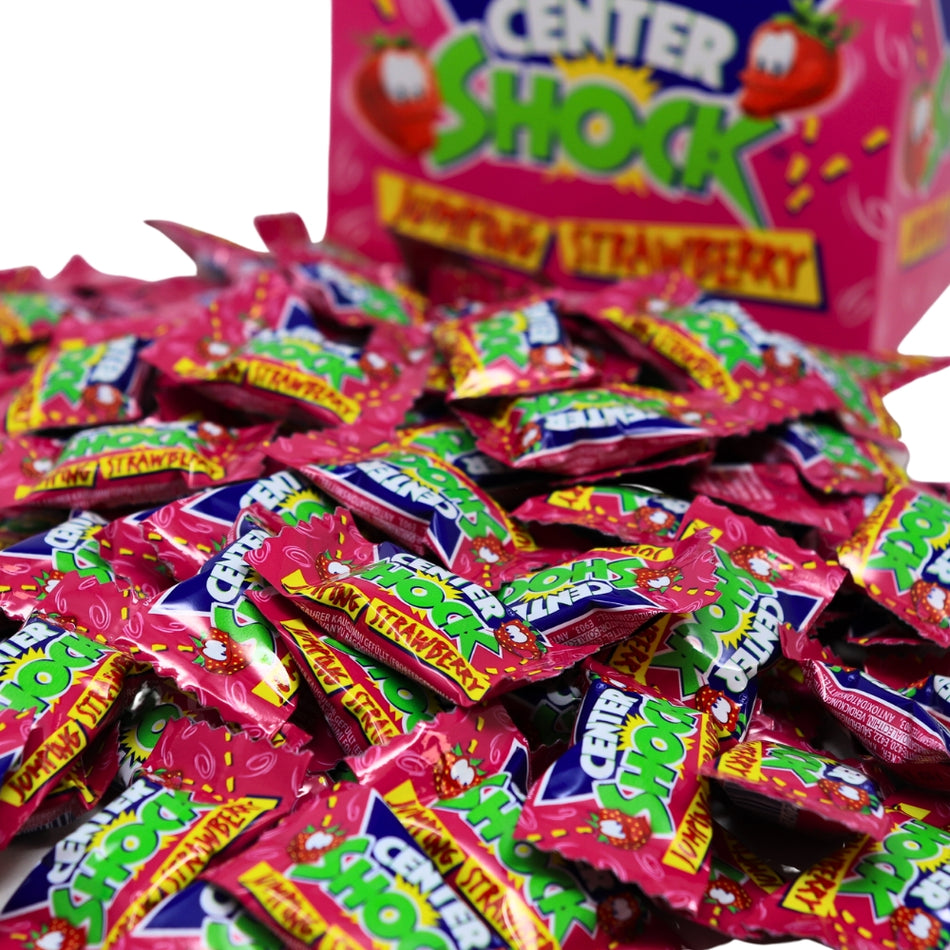 Center Shock Jumping Strawberry-Sour Candy-Most sour candy-Strawberry candy