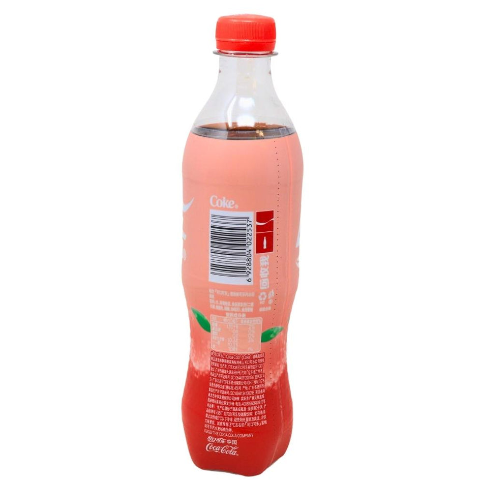 Coca Cola Peach CN (China) - 500mL Nutrition Facts Ingredients - Soda - Chinese Candy - Peach Soda