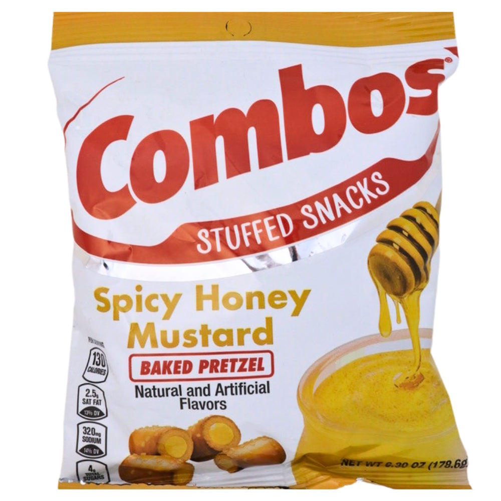 Combos Spicy Honey Mustard Large, Combos Spicy Honey Mustard Large, Flavor fiesta, Zesty zing, Snack-time delight, Honey and mustard combo, Irresistible pretzel, Crunchy goodness, Happy taste buds, Movie night snack, Game day treat, combos, combos snacks, combos pretzels, combos chips