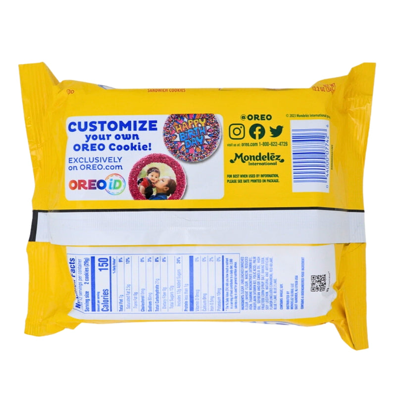 Oreo Cotton Candy Family Size Nutrition Facts Ingredients - Cotton Candy Oreos - Cotton Candy