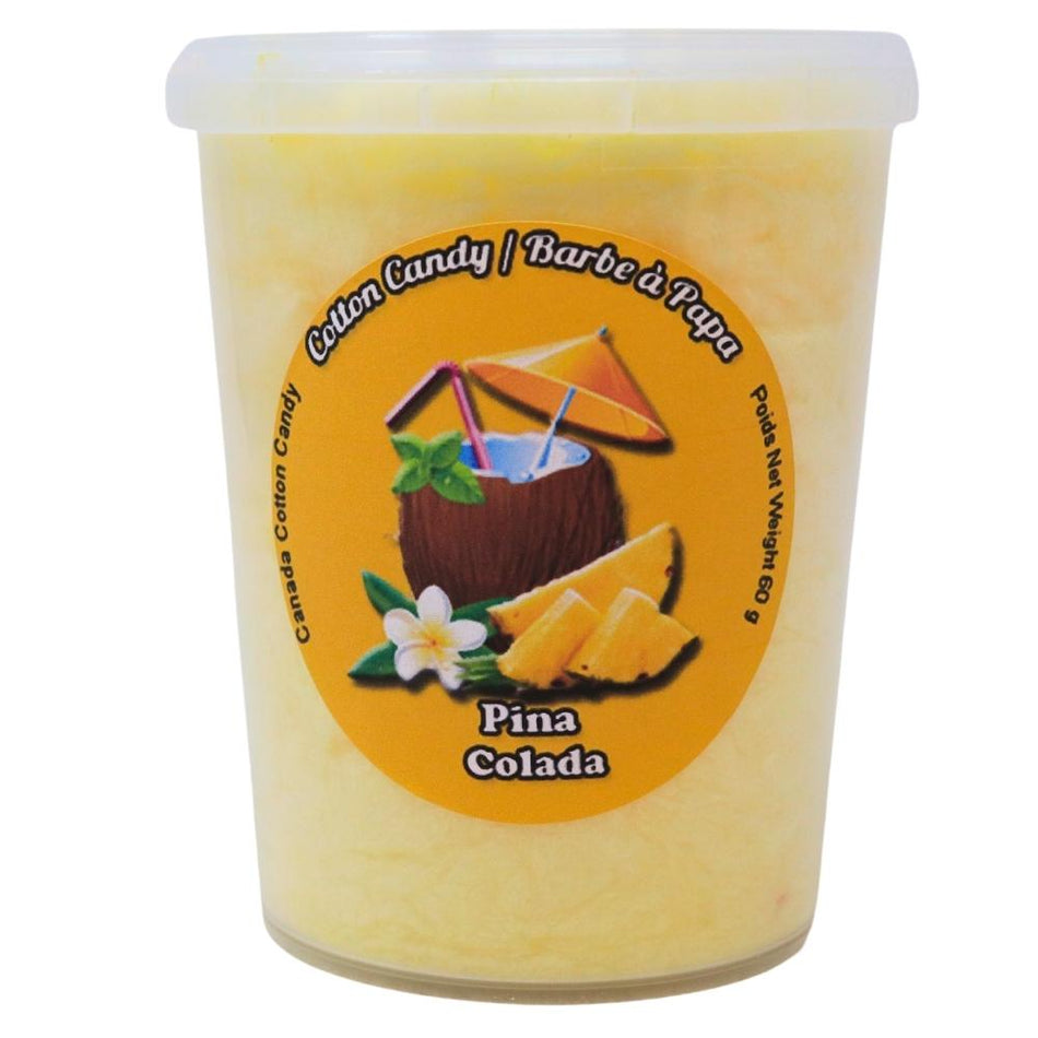 Cotton Candy Pina Colada  - 60g-Cotton Candy - Coconut candy - Tropical Smoothie - Pina Colada - Pineapple Candy