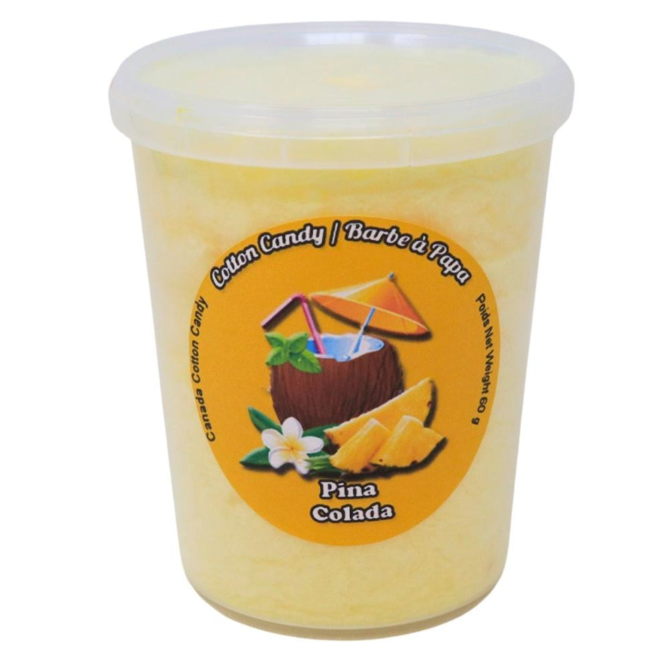 Cotton Candy Pina Colada  - 60g -Cotton Candy - Coconut candy - Tropical Smoothie - Pina Colada - Pineapple Candy
