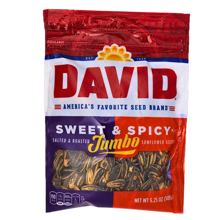 DAVID Sweet & Spicy Jumbo Sunflower Seeds - 5.25 oz