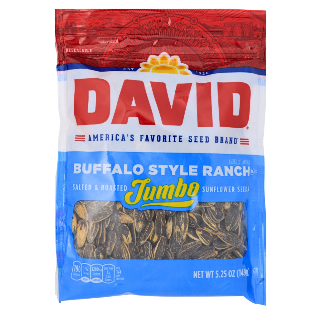 David Buffalo Style Ranch Jumbo Sunflower Seeds | Candy Funhouse ...