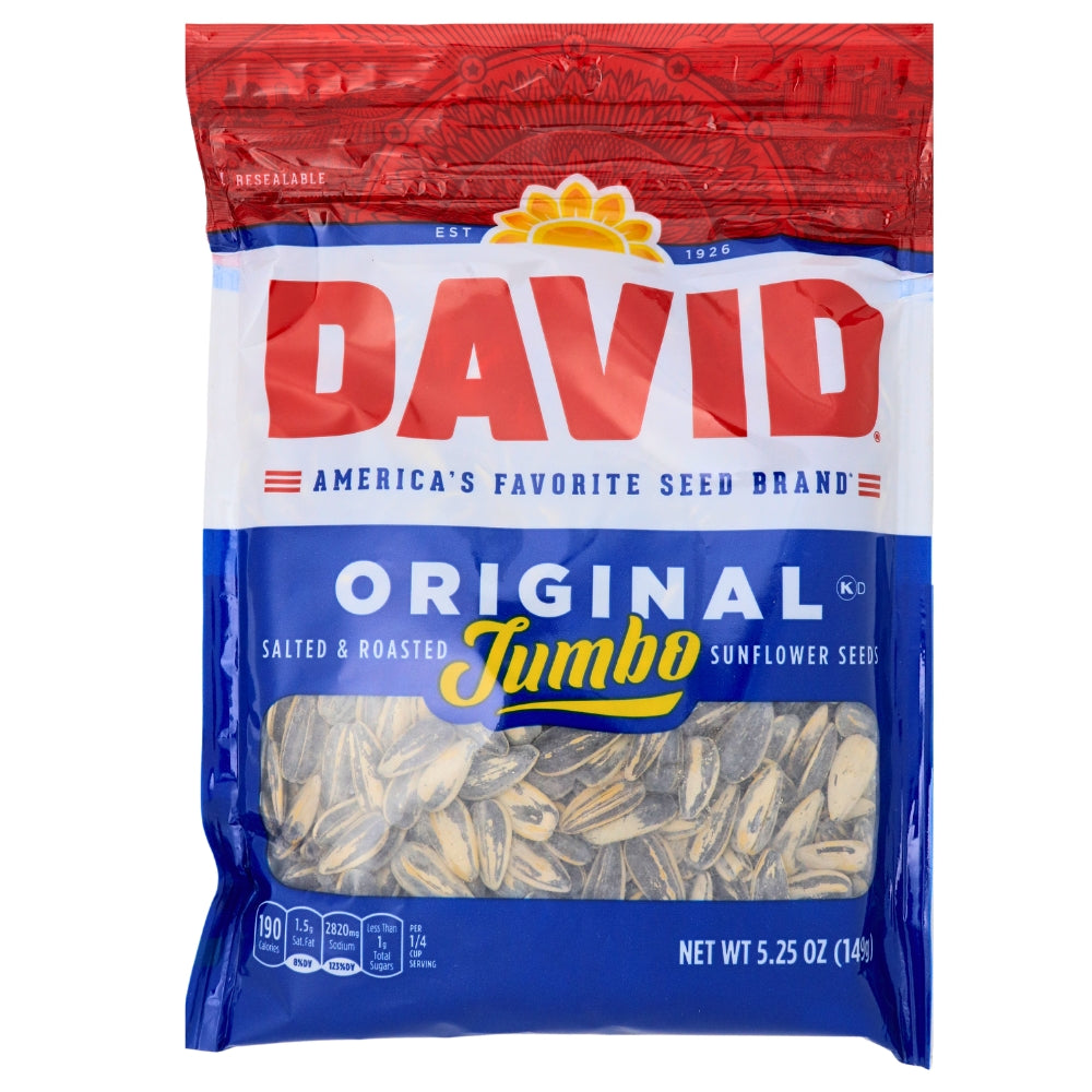 DAVID Original Jumbo Sunflower Seeds - 5.25 oz