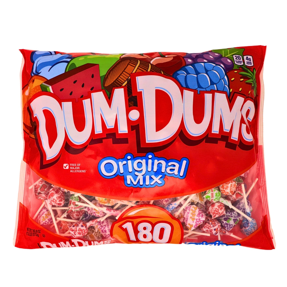 Dum Dums Pops 180Ct - 30.8oz-Lollipops-Bulk Candy-Dum Dums Pops