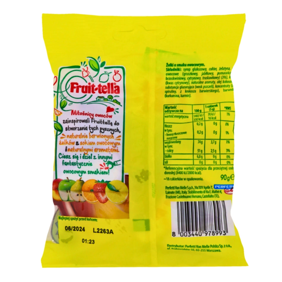 Fruit-Tella Animal Gummies - 90g Nutrition Facts Ingredients
