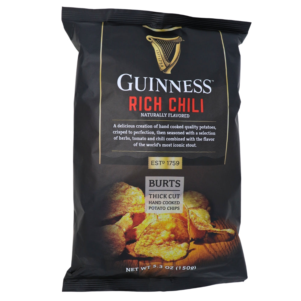 Guinness Rich Chilli Crisps UK - 150g-Chilli Crisps-Guinness Brewery-Irish Snacks