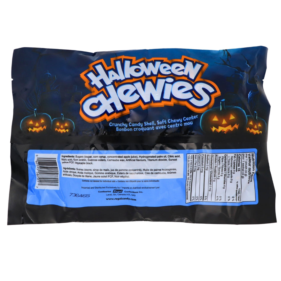 Halloween Chewies 50ct - 200g Nutrition Facts Ingredients-Halloween Candy-Chewy Candy-Bulk Candy 