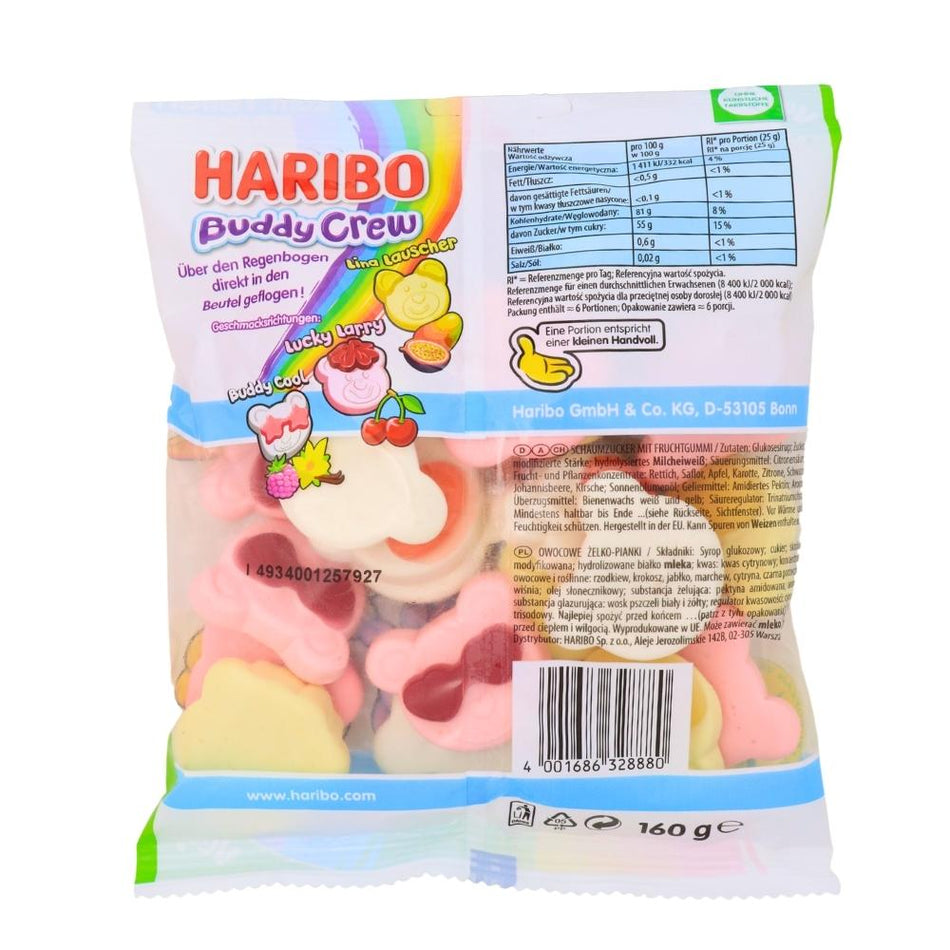 Haribo Buddy Crew - 175g Nutrition Facts Ingredients
