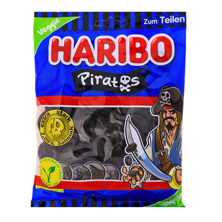 Haribo Piratos Salmiak Licorice Candy - 200g, Haribo Piratos Salmiak Licorice Candy, Salty Sweet Delight, Bold Licorice Flavor, Unique Candy, Flavorful Treats, haribo, haribo gummy, haribo gummies, german candy, german gummies, gummy candy, gummies