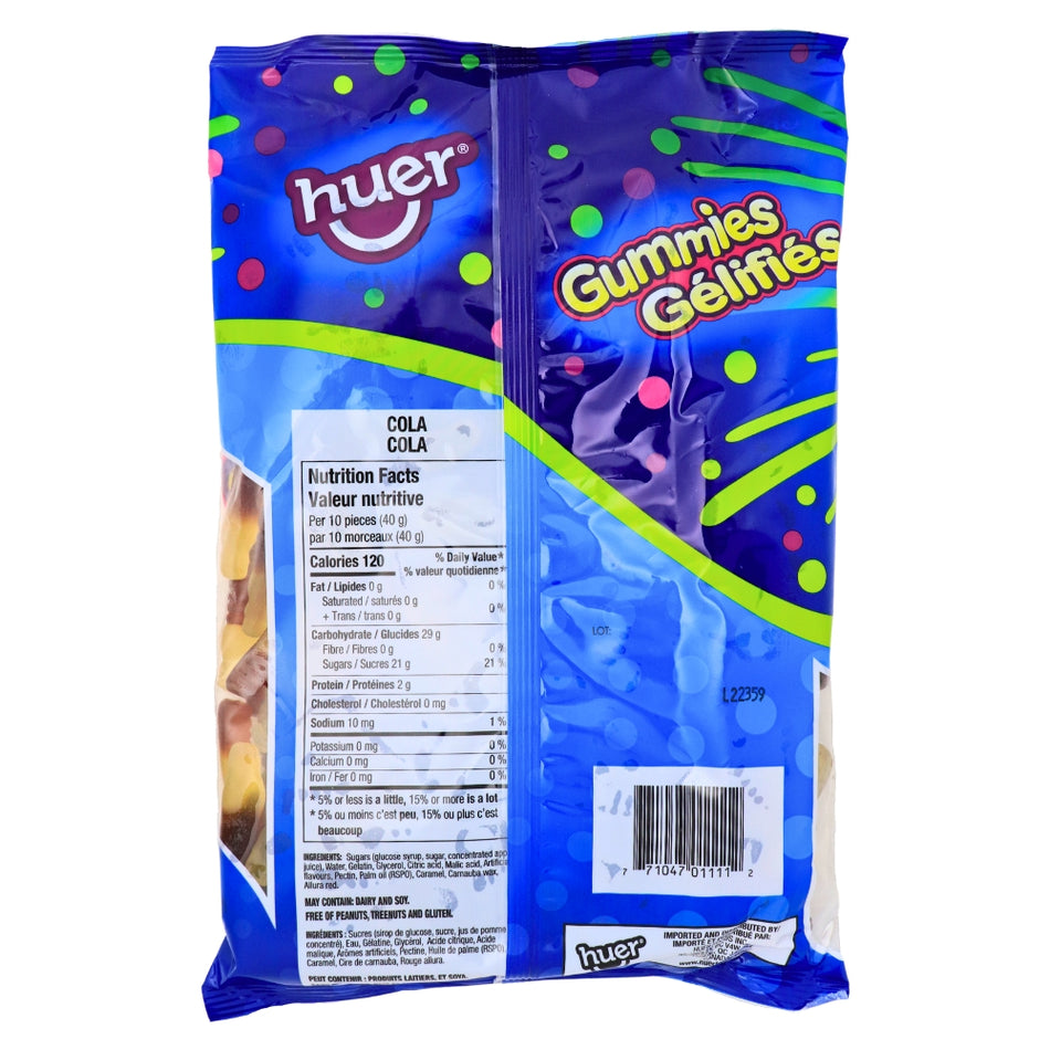 Huer Small Cola Bottles Nutrition Facts Ingredients