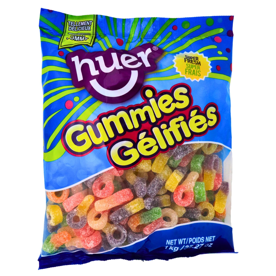 Huer Mini Sour Suckers - 1kg-Huer-Sour Candy-Gummies-Bulk Candy