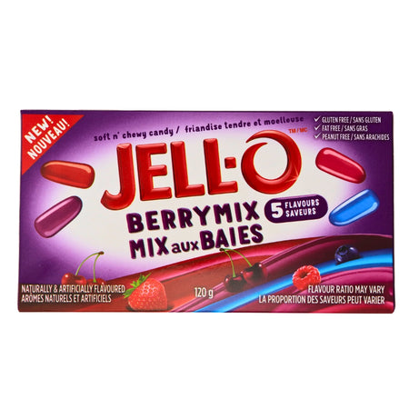 Jell-O Berry Mix - 120g -Jelly Beans - Black Cherry
