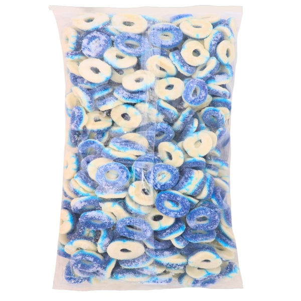 Blue Raspberry Gummy Rings Candy - 5lb