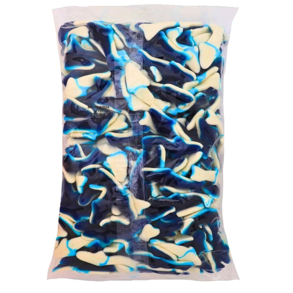 Kervan Blue Sharks Gummy Candy-5lbs-Bulk Candy-Gummy Candy-Gummies-Gummy Sharks-Blue Raspberry
