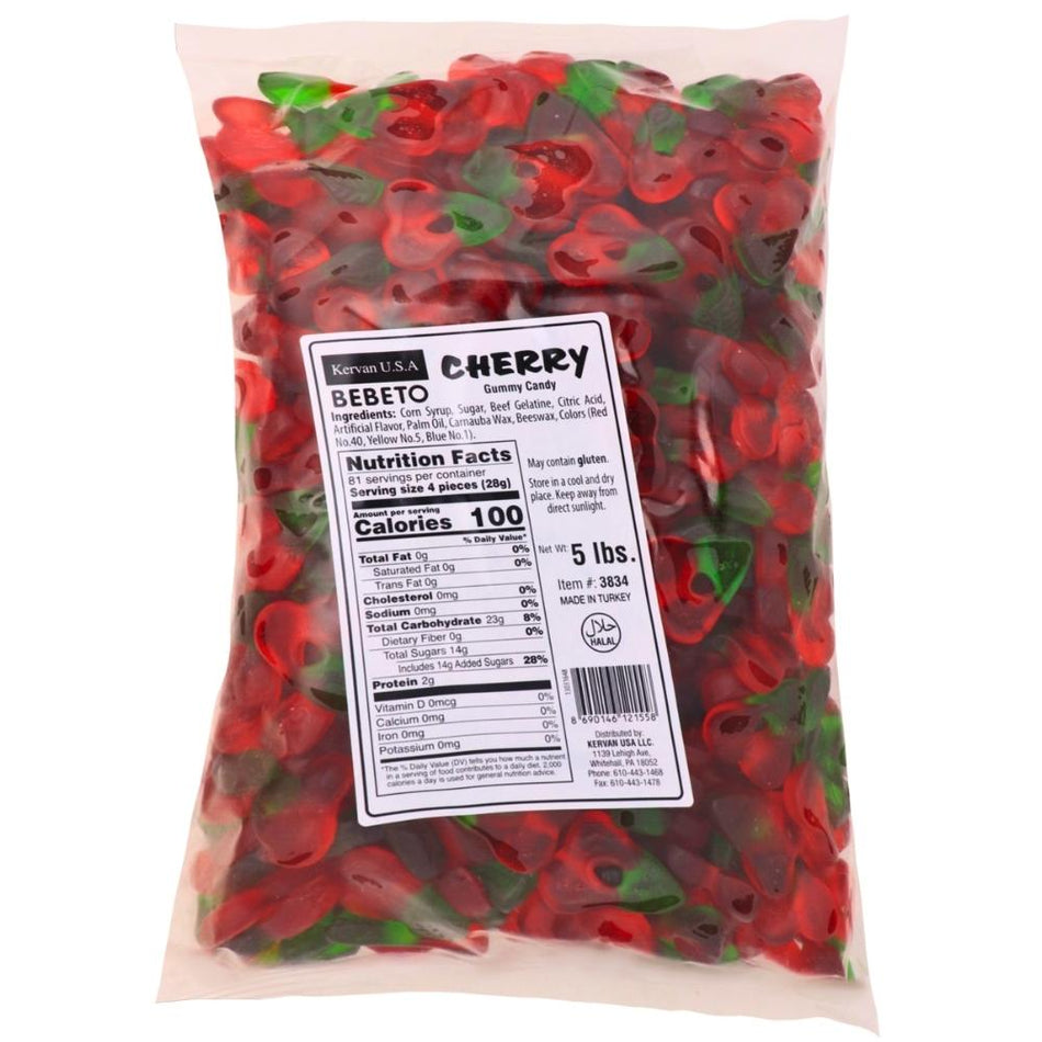 Kervan Cherry - 5lb-Gummies-Cherry Candy-Red Candy-Bulk Candy