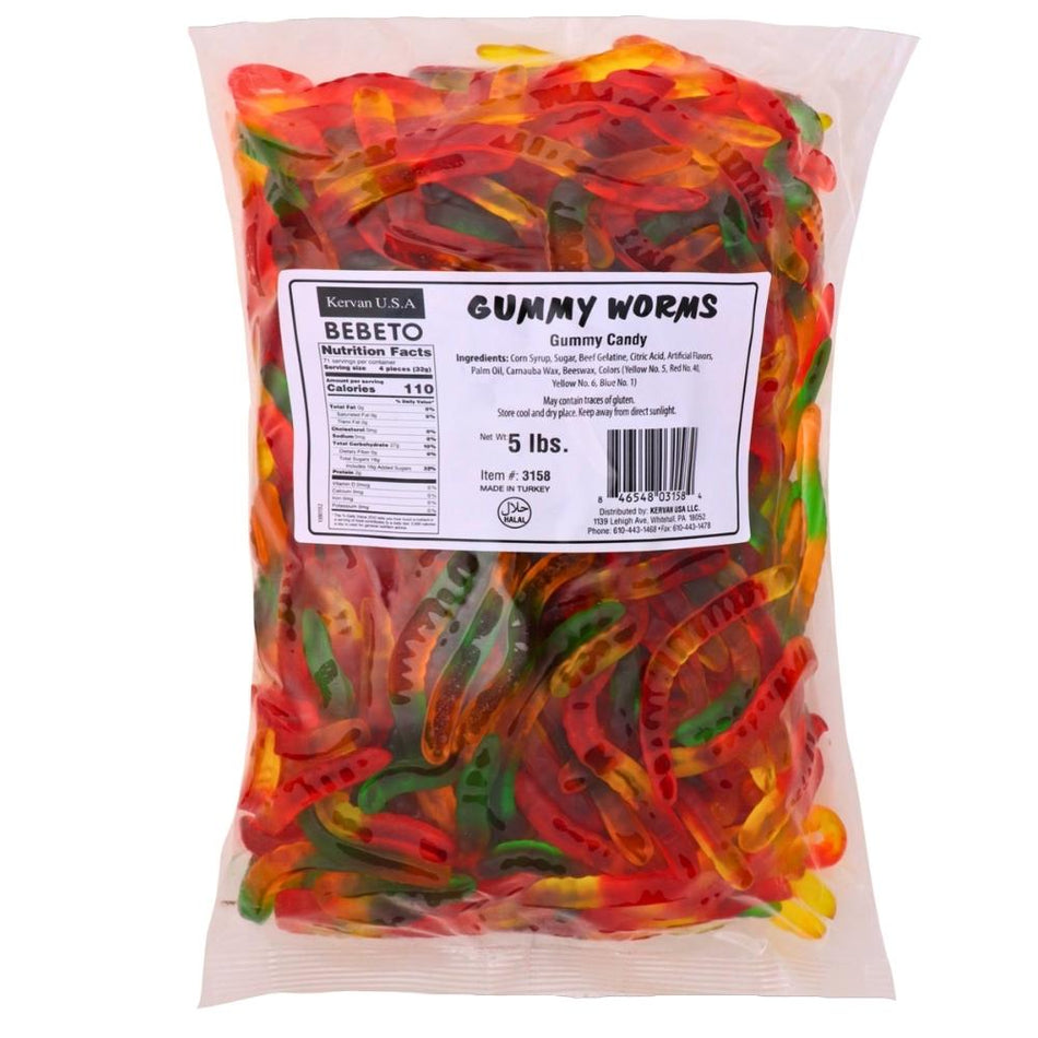 Kervan Worms Gummy Candy-5 lbs-Bulk Candy-Gummy Candy-Gummies-Gummy Worms