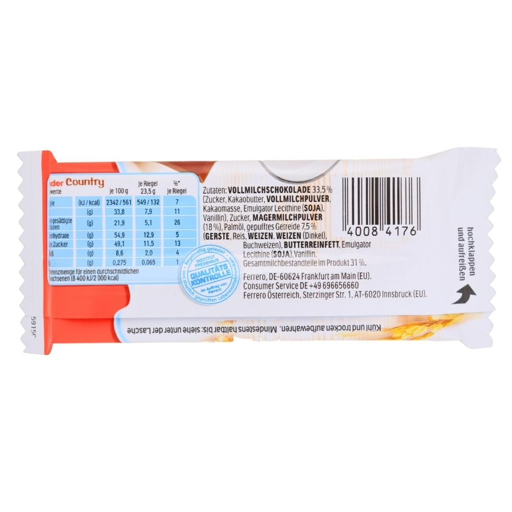 Kinder Country Milk Chocolate Nutrition Facts Ingredients, Kinder Country Milk Chocolate, crispy delight, chocolatey happiness, candy enthusiasts, flavor adventurers, fun and indulgent, sweetness