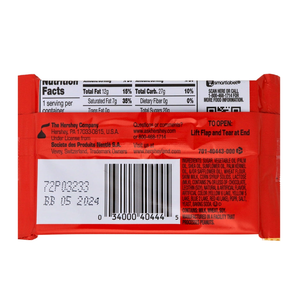 Kit Kat Churro - 1.5oz Nutrition Facts Ingredients