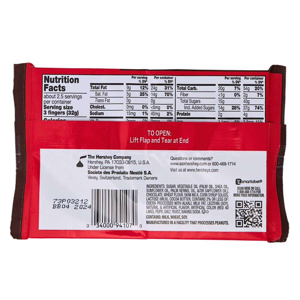 Kit Kat Duos Strawberry and Dark Chocolate - 3oz Nutrition Facts Ingredients -Kit Kat - Dark Chocolates  - Strawberry Candy 