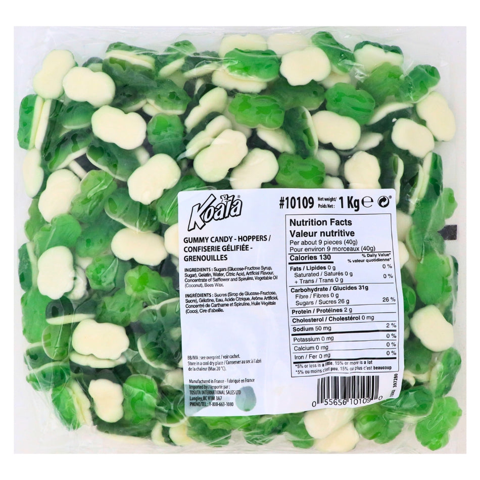 Koala Hoppers Candies 1 kg Nutrition Facts Ingredients, gummie candy, gummy candy, fun gummies, soft gummies, fruity gummies, soft gummy, green candy, green gummy, green gummies, bulk candy, bulk gummies