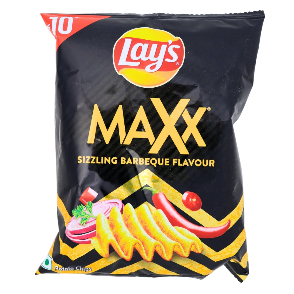 Lays Maxx Sizzling BBQ (India) - 18g-Lays-BBQ Chips-Lays Flavors-Indian Snacks