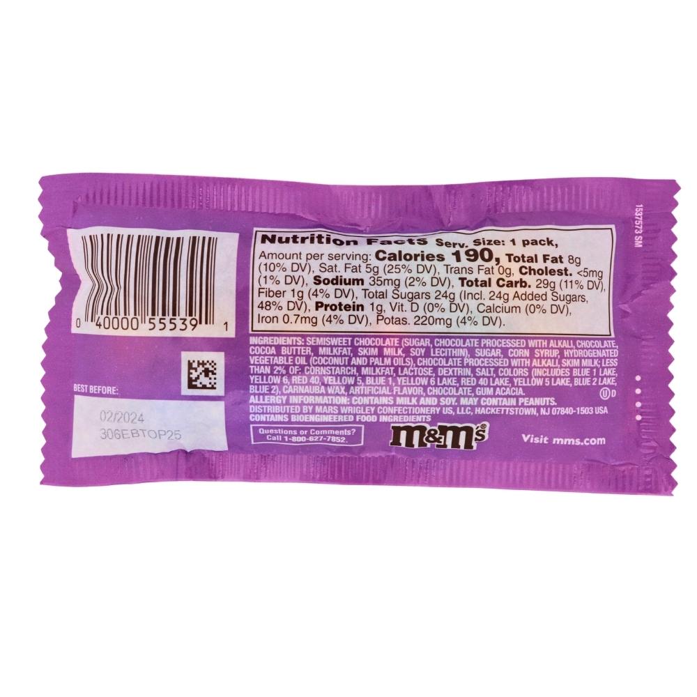 M&M's Fudge Brownie - 1.41oz Nutrition Facts Ingredients