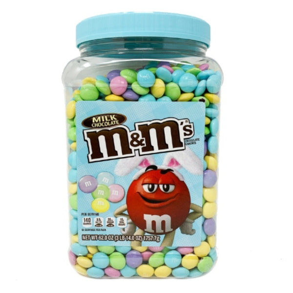 M&M'S Peanut Milk Chocolate Candy Bulk Jar, 62 oz.