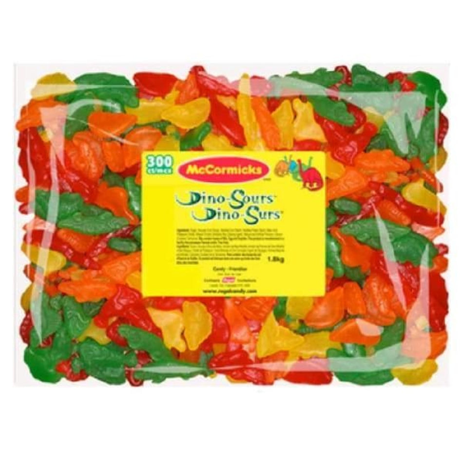 McCormick's Dino-Sours Candy - 1.8 kg, fruit candy, fruit gummies, sour candy, sour gummies, sweet and sour candy, colorful gummies