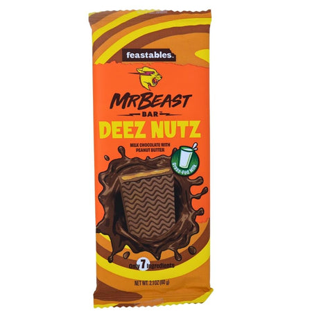 Mr Beast Deez Nutz - 60g -Feastables - Deez Nuts-  Feastables- Mr Beast Chocolate